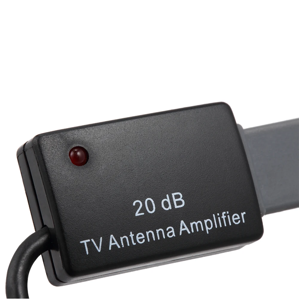 

Car Digital TV Antenna 20dbi Digital VHF-H/UHF TV Active Antenna Amplifier F Connector 5M Cable Car Styling