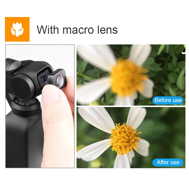 Опционально DJI OSMO карманный фильтр объектива камеры Макро/широкоугольный/Рыбий глаз объектив OSMO Карманный ручной карданный аксессуары