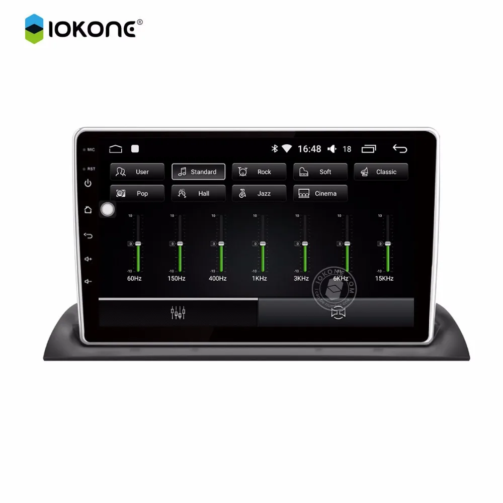 IOKONE автомобильный android 8 0 мультимедиа dvd плеер 2 din стерео gps core Радио экран IPS 2.5D 10 1