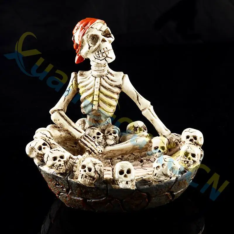40pcs resin halloween bar party decoration skull sexy girl eros pirate rose model furnishings home ornaments bachelor party gift