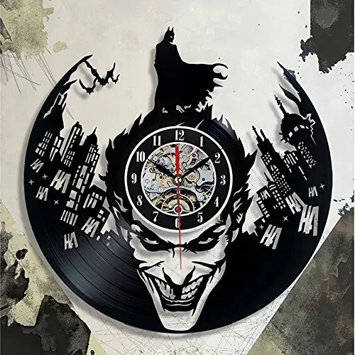 

NEW 12 "Batman Geometric Shape Clock Quartz Wall Clock For Kids Batman wall clock reloj 3D Hanging Watches Duvar Saat