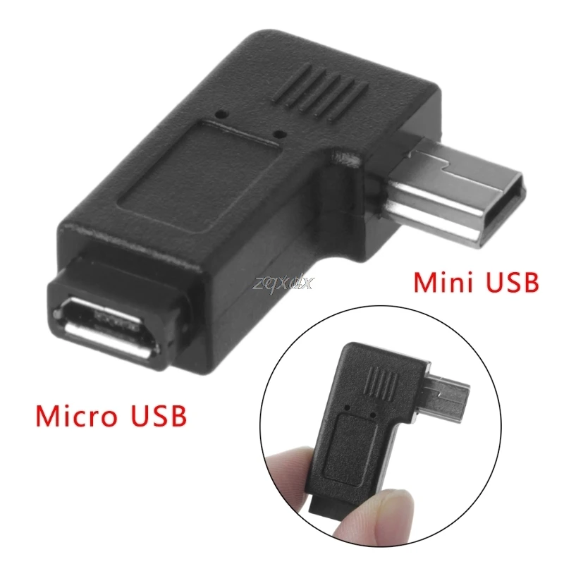USB Micro 5Pin Female to Mini Male 90 Degree Angle Left / Right Adapter Converter Drop ship | Компьютеры и офис