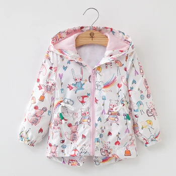 

Bear Leader Girls Coats 2020 New Spring Fashion Cartoon Fruit Coats Animals Full Sleeve With Zipper Kids Coats For 3T-7T