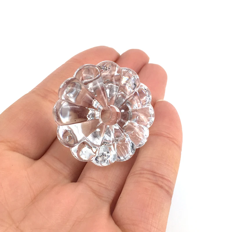 Puxador em Acrílico Transparente Puxador de Armário Maçaneta Acrílica Transparente Transparente para Gavetas Armário Guarda-roupas Alça Única de Cristal de Cozinha 12 Peças