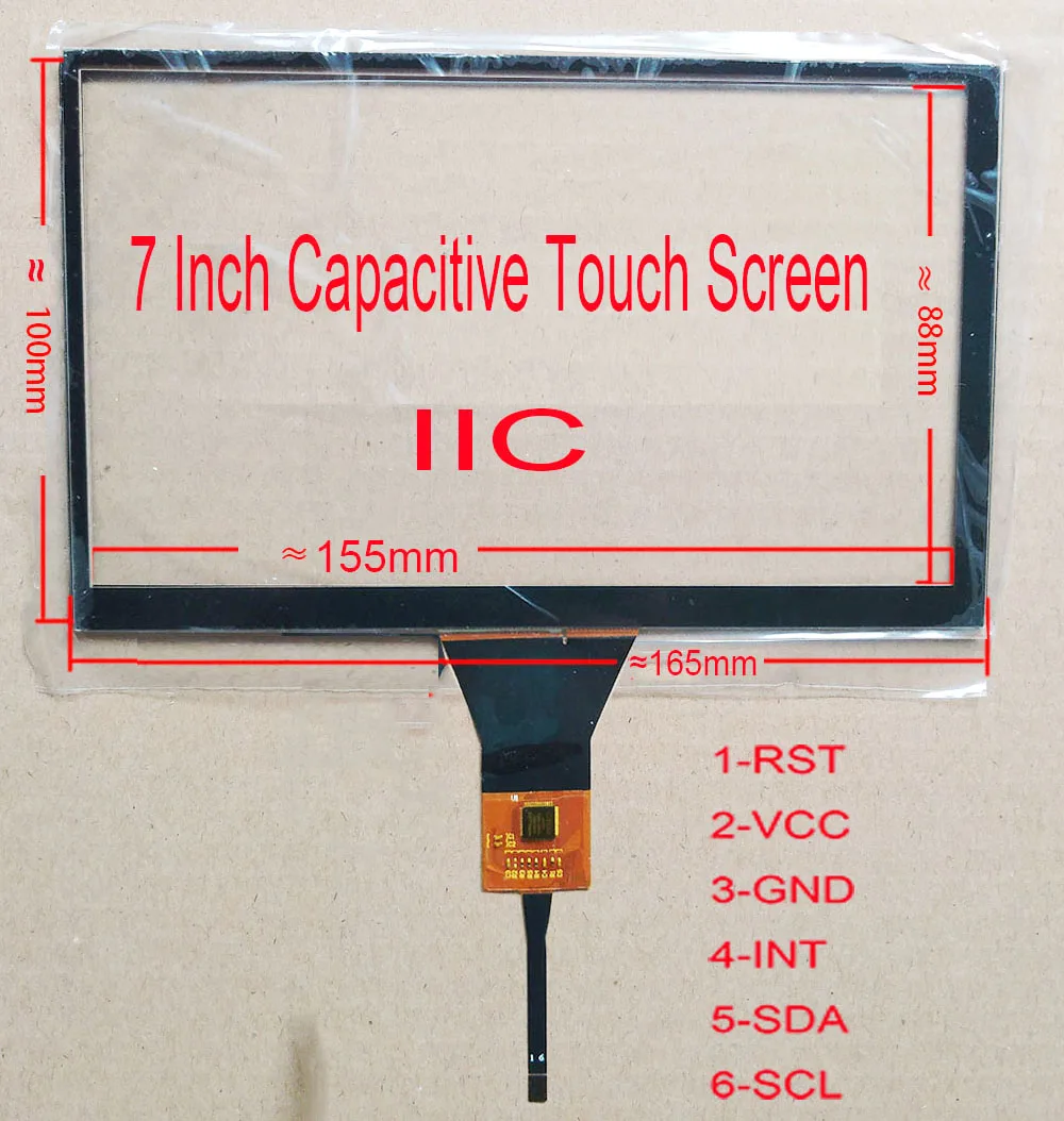 

7 inch Capaivitve Touch For Car DVD Navigation Carpc DIY Univesal GT911 6pin Raspberry Android FPC