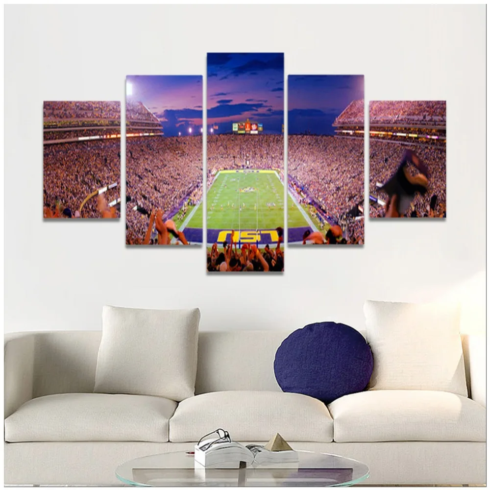 

Canvas Painting Football stadium and football Field Soccer 5 Pieces Wall Art Painting Modular Wallpapers Poster Print Home Decor