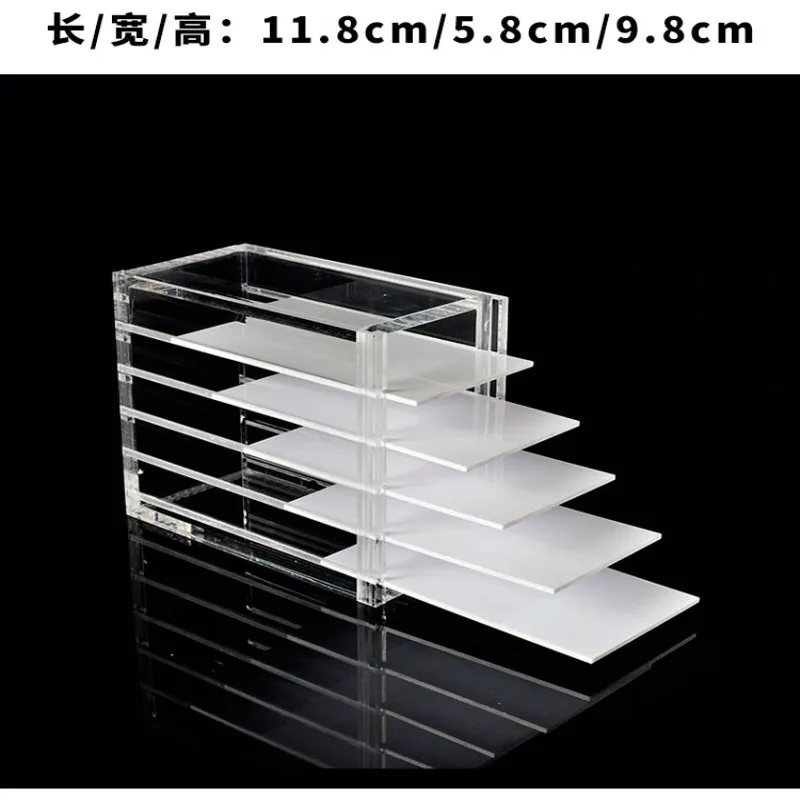 Clear 5 Layer Storage Box Organizer Acrylic Eye Lash Plate Organizer