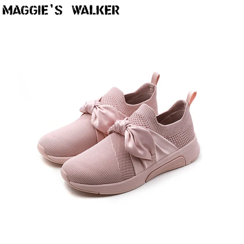Maggie's Walker/женская модная повседневная обувь Вязаная Повседневная Тканевая с