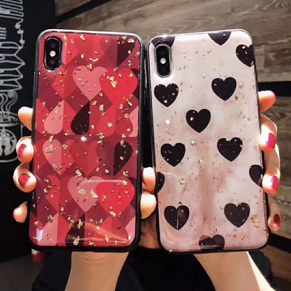 Чехол для Samsung Note9 8 S9 S8 Plus Блестящий Мягкий чехол iPhone X Xs Xr Max 7 6S |