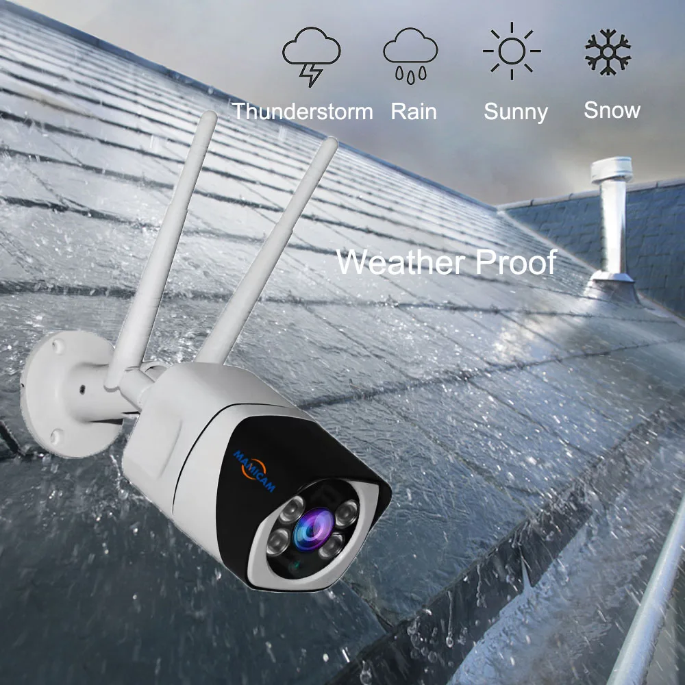 Облачная wifi ip-камера, слот для sd-карты, 2MP цилиндрическая наружная HD камера, водонепроницаемая инфракрасная камера ночного видения, Домашняя безопасность, видеонаблюдение