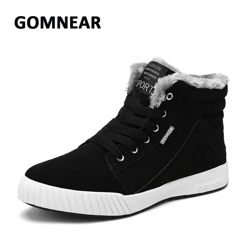 Prix pour GOMNEAR Hommes de Velours De Fourrure Chaudes Planche À Roulettes Chaussures Respirant Confortable Non-slip de Marche Sneakers Flexible Trekking Bottes Prix pour GOMNEAR Hommes de Velours De Fourrure Chaudes Planche À Roulettes Chaussures Respirant Confortable Non-slip de Marche Sneakers Flexible Trekking Bottes