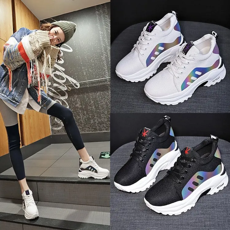 

European station tide shoes 2019 new early spring women's shoes fashion wild muffin platform casual shoes.