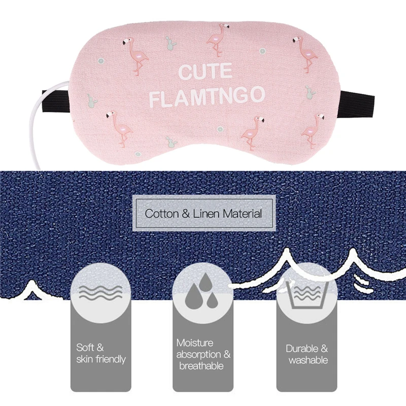 

USB Heating Constant Temperature Blindfold Sleep Masks Comfortable Eye Cover for Both Men & Women Great for Travel Nap 42