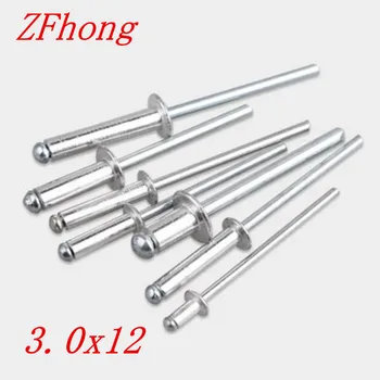 

30pcs m3*12 3mm aluminum pop rivet blind rivet