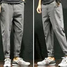 M-5XL Горячее предложение весенние мужские новые модные тонкие дышащие хлопковые и льняные свободные брюки больших цветов