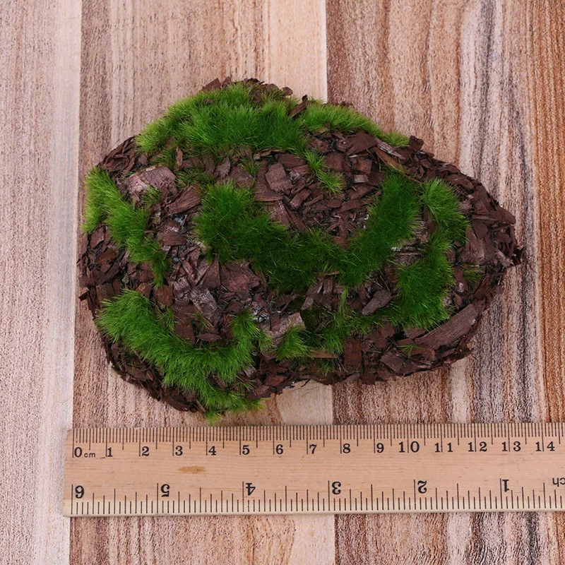 6 шт./1 упаковка деревянный чип зеленая пена поддельный камень DIY искусственные камни покрытые мхом трава растение для домашнего сада Декор Пейзаж