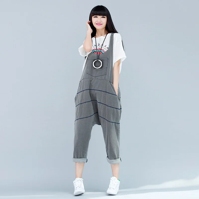 Women 2016 New Mori Girl Cute Jumpsuits Female Denim Jumpsuits Korean version Overalls large size Crotch