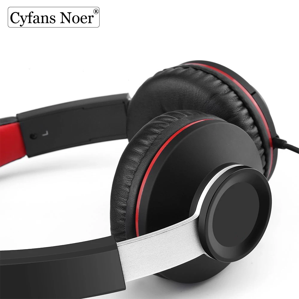 Накладные Игровые наушники Cyfans Noer 3 5 мм с микрофоном и шумоизоляцией|Наушники
