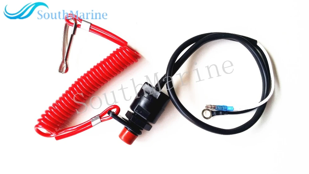 Kill Switch Safety Tether Lanyard For Yamaha 15-40 HP Outboards (Replaces 6E9-82575)