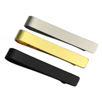 

8Seasons New Fashion Stainless Steel Tie Clip Black Silver Color Metal Necktie Tie Men Party Business Simple Jewelry Accessories