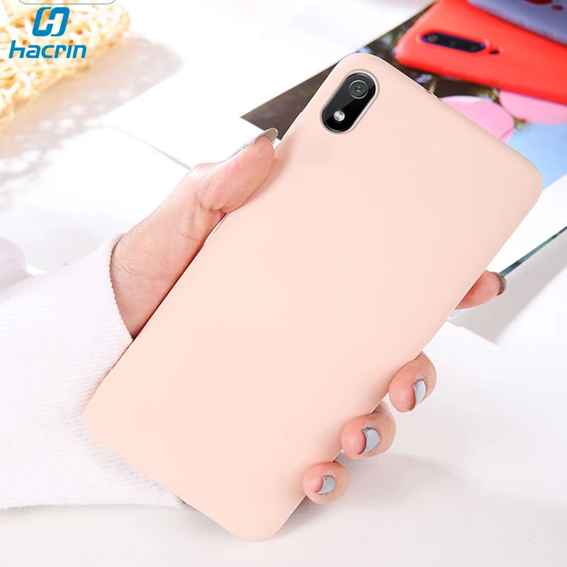

Hacrin Case For Xiaomi Redmi 7A Case Luxury Soft Liquid Silicon Rubber Back Cover On For Redmi 7 7a Case Full Protective Bumper