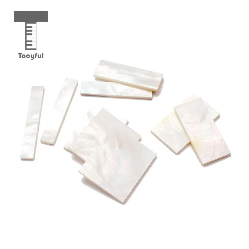 Tooyful DIY Inlays Material White Shell Block for Guitar Fingerboard Fretboard Neck