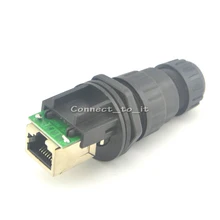 Бесплатная доставка (50sets серия) rj45 гнездо на панель IP68 Водонепроницаемый соединителей M19 разъем адаптера