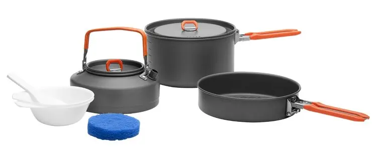 

2-3 Person Outdoor Pot Set Camping Cookware Cooking Pot Feast2
