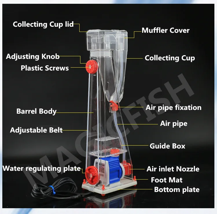 Аквариум Внутренний отделитель белка встроенный фильтр морской воды Коралловый Аквариум белка сепаратор подходит для 300-500 л