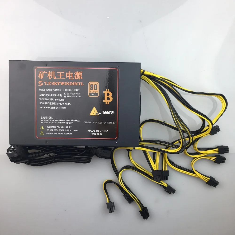 Бесплатная доставка 1600 Вт psu Ant S7 A6 A7 S9 L3 bitmain antminer s9 BTC Майнер машина для сервера