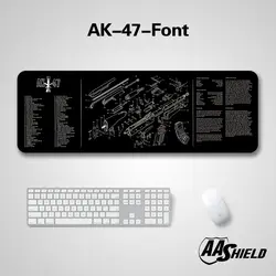 AA Shield высококачественное резиновое Базовое покрытие из микрофибры клавиатура и коврик для мыши Рисунок пистолетов схема распечатка