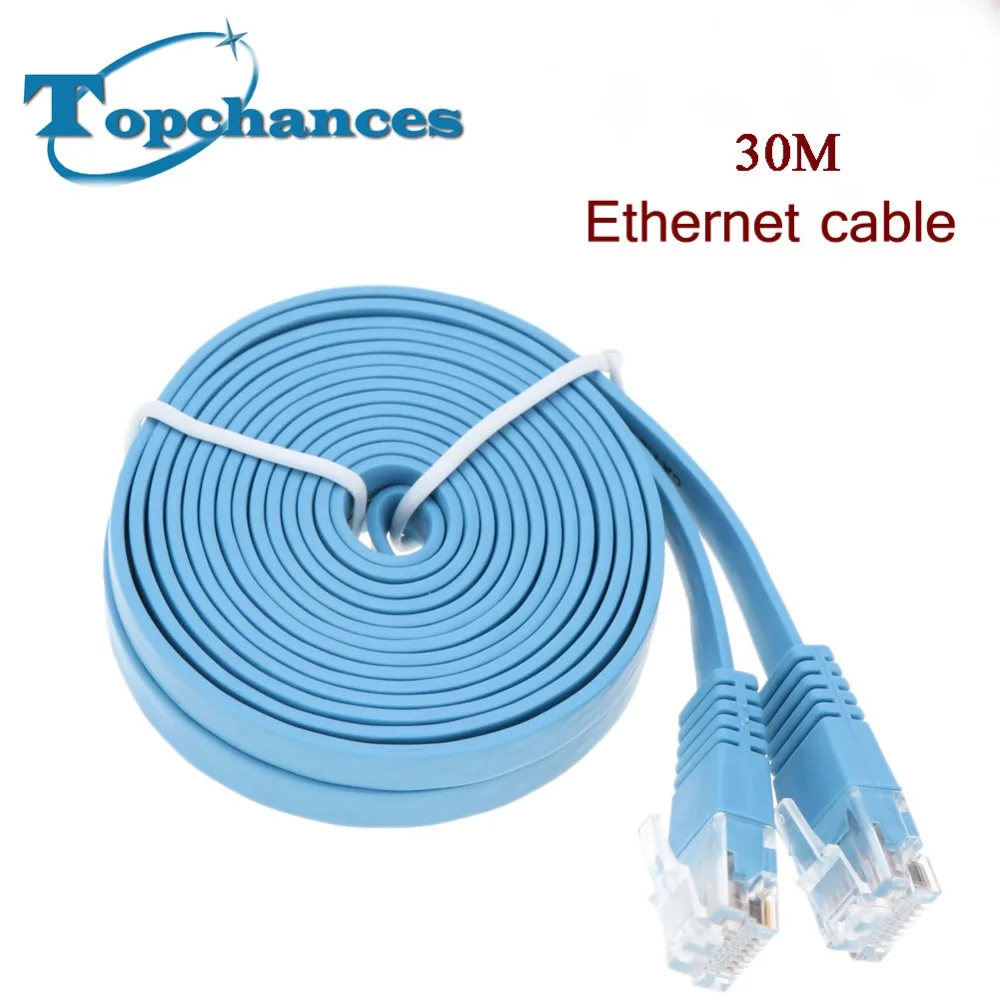High Speed 30M Cat6 Ethernet Flat Cable RJ45 font b Computer b font LAN Internet font