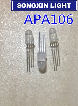 

10pcs APA106 F5 5mm RGB LED Chips Integrated RGB LEDs (like WS2812B) APA106 round hat Full color LEDs