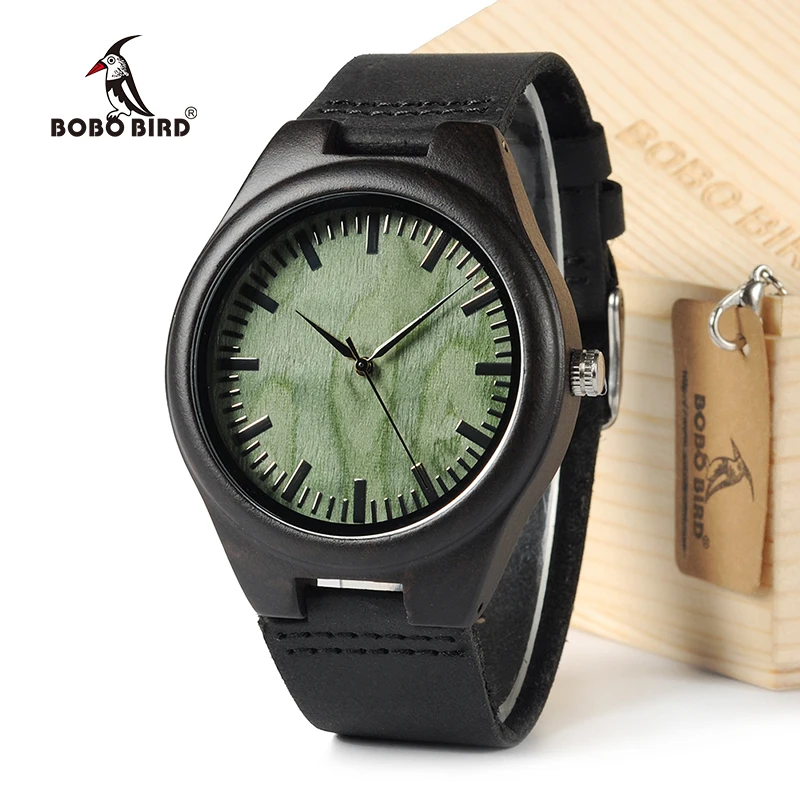 BOBOBIRD F03 Top Quality Retro Bamboo Wooden Watches Luxulry Brand Designer Watch Leather Band Quartz Watches for Men With Box