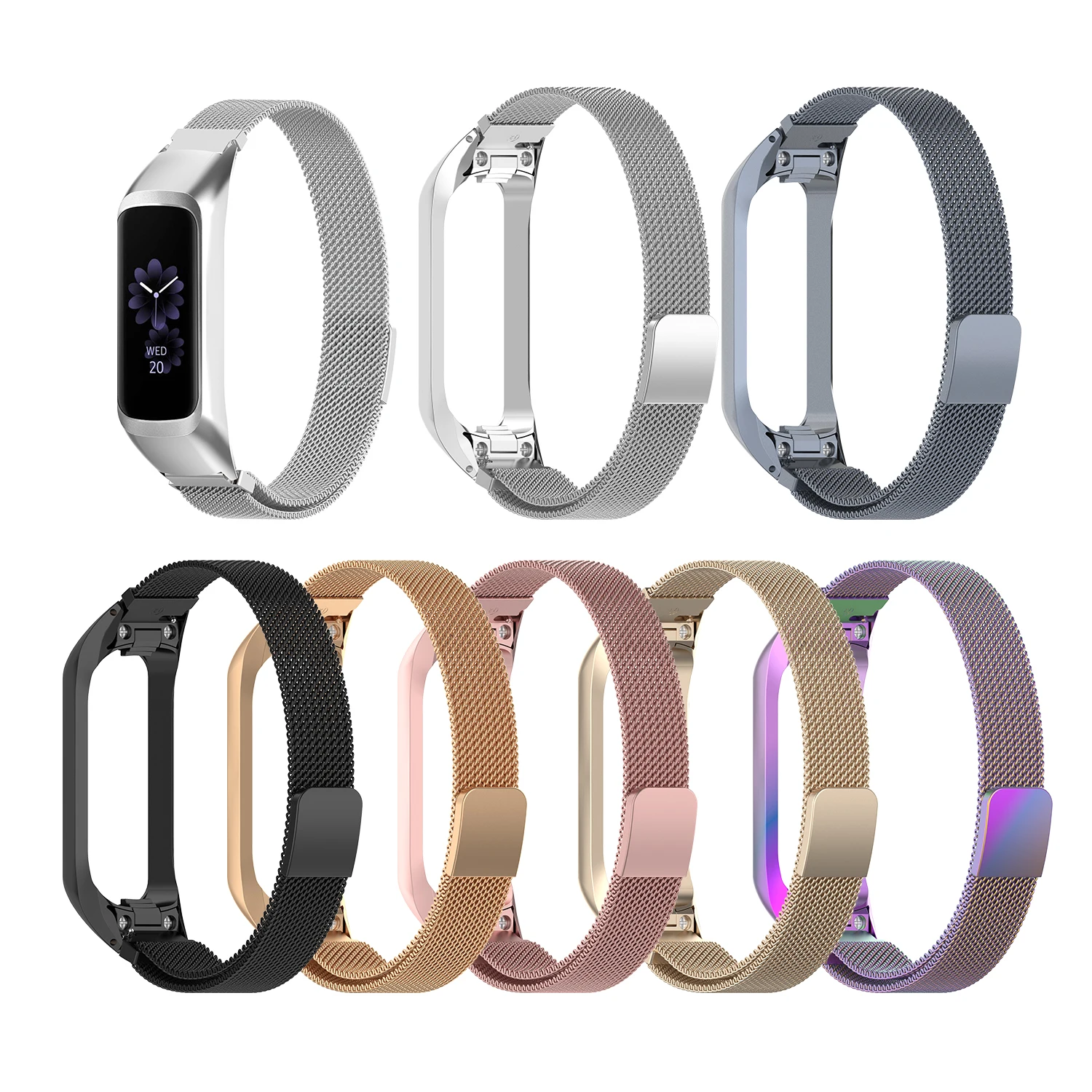 

Magnetic Loop Stainless Steel Band Watch Band for Samsung Galaxy Fit-e R375 Watch Accessories