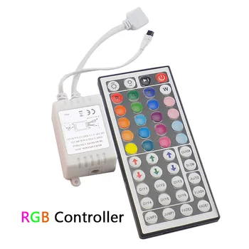 

DC 12V 44 keys IR Remote RGB Led Controller Mini Remote Controller for SMD 3528 5730 5630 3014 5050 RGB Led Strip Lights