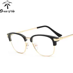 Dressuup Ретро оправы для очков Nerd очки Женские винтажные женские прозрачные линзы очки для мужчин Marcos de Gafas Lunettes rondes