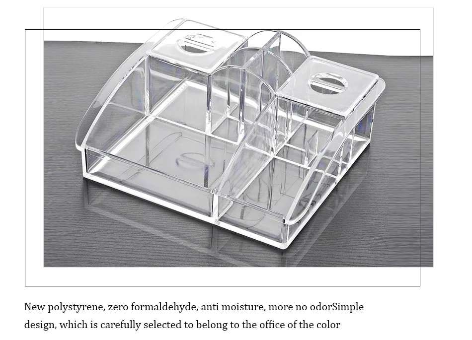 Выбор Fun Главная Для ванной стол Водонепроницаемый Красота Организатор Пластик ясно Настольный акриловые составляют косметические Макияж Организатор