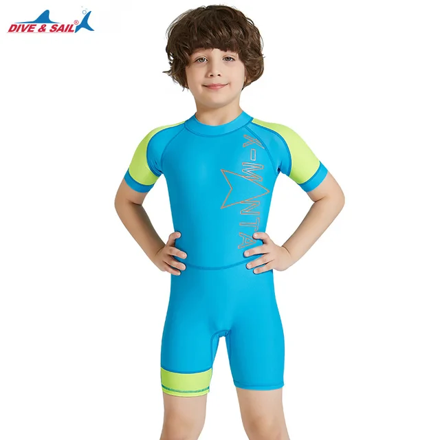 DIVE & SAIL Kids Swimming Suit Lycra One Piece UV Protection UPF50