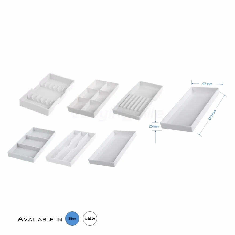 

1PC EASYINSMILE 6 Styles Available Dental hostiptal or home draw organizer Cabinet Tray For Instrument Autoclavable Plastic