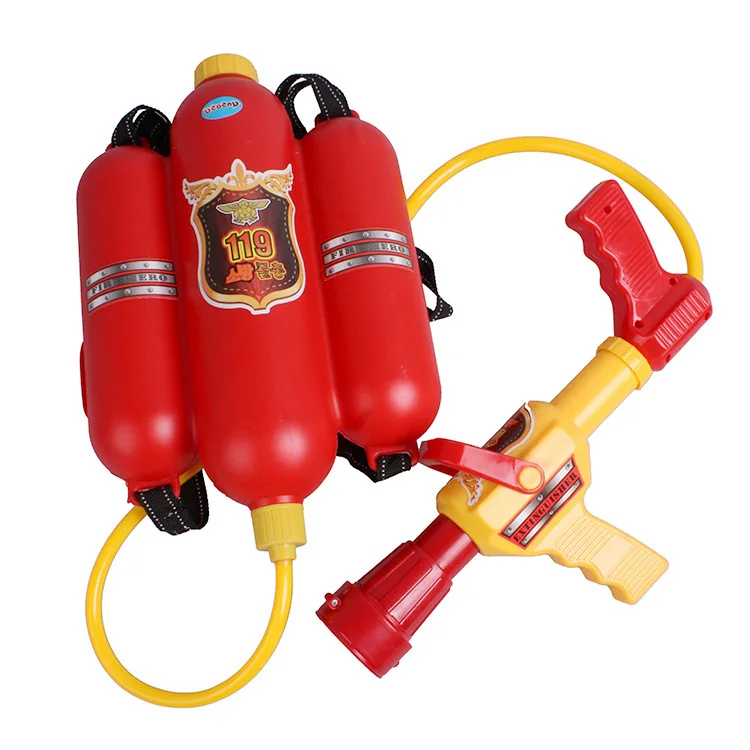 Летний пожарный водяной Пистолетик с рюкзаком детская игрушка пневматический водяной пистолет летний пляжный высоководный пистолет