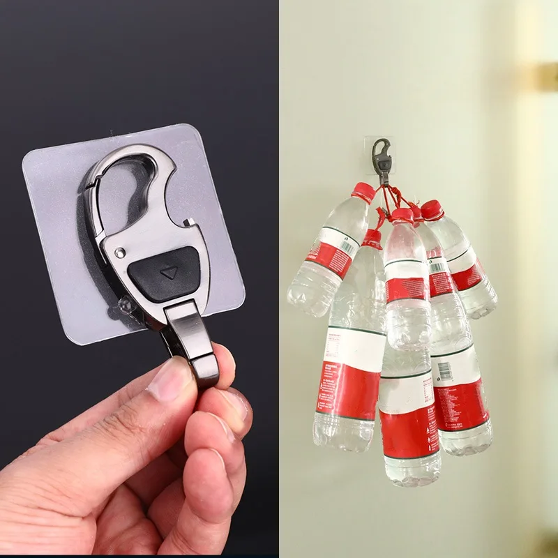 

10PCS Reusable Washable Square Strong Home Kitchen Transparent Hooks Clear Sticky Anti-Slip Gel Pads Double-Sided Mounting Tape