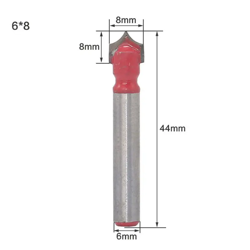 Фреза инструмент 6 Ручка двухсторонняя резка дизайн гравировка конец Деревообработка Круглый хвостовик кончик рот мельница