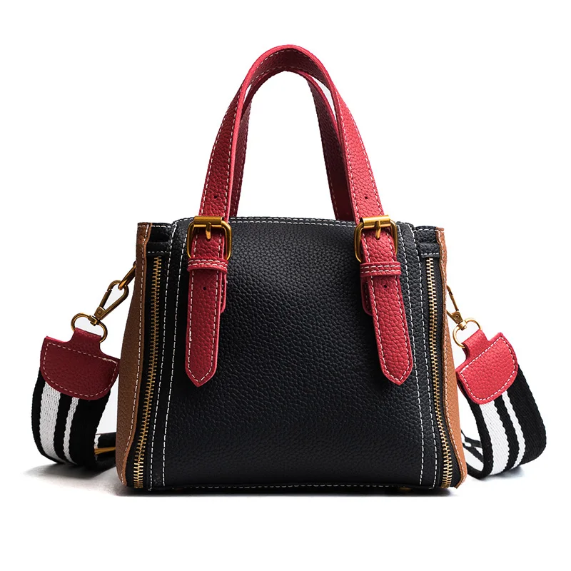 2018 JANESPRI Women Bag Handbag Tote Over Shoulder Crossbody Autumn Winter Leather Brand Panelled Casual Designer Female Bolsas (4)