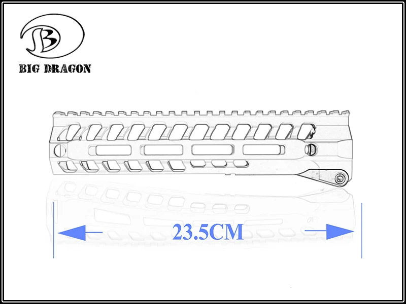 AR-15 M-lok Keymod переключатель 9 1/4 12 13 15 дюймов. 223/5. 56 рельс AEG Handguard Пикатинни тонкий стиль с бочковой гайкой для прицела