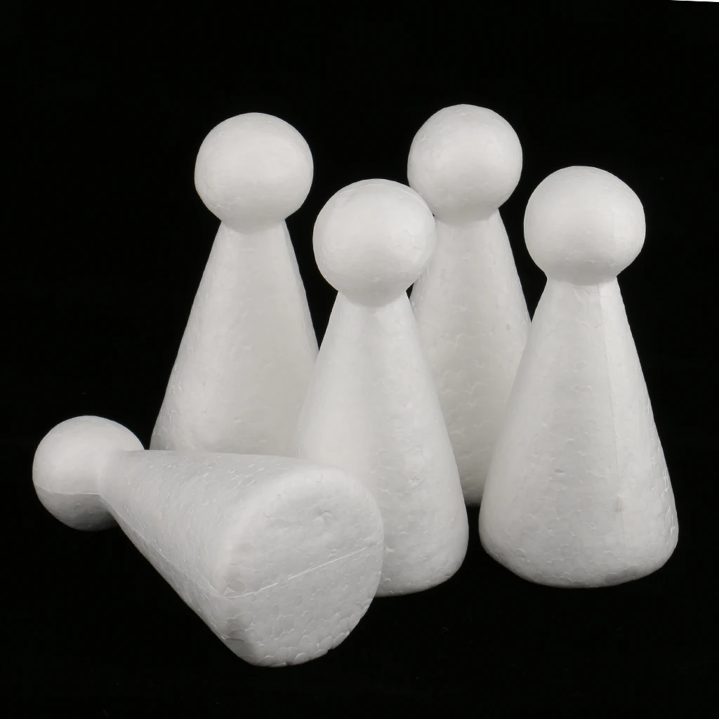 

5pcs Doll Shaped Styrofoam Foam Crafts DIY Handmade Painted Crafts for Christmas Tree Wedding Party Decor Favor Gift Ornament