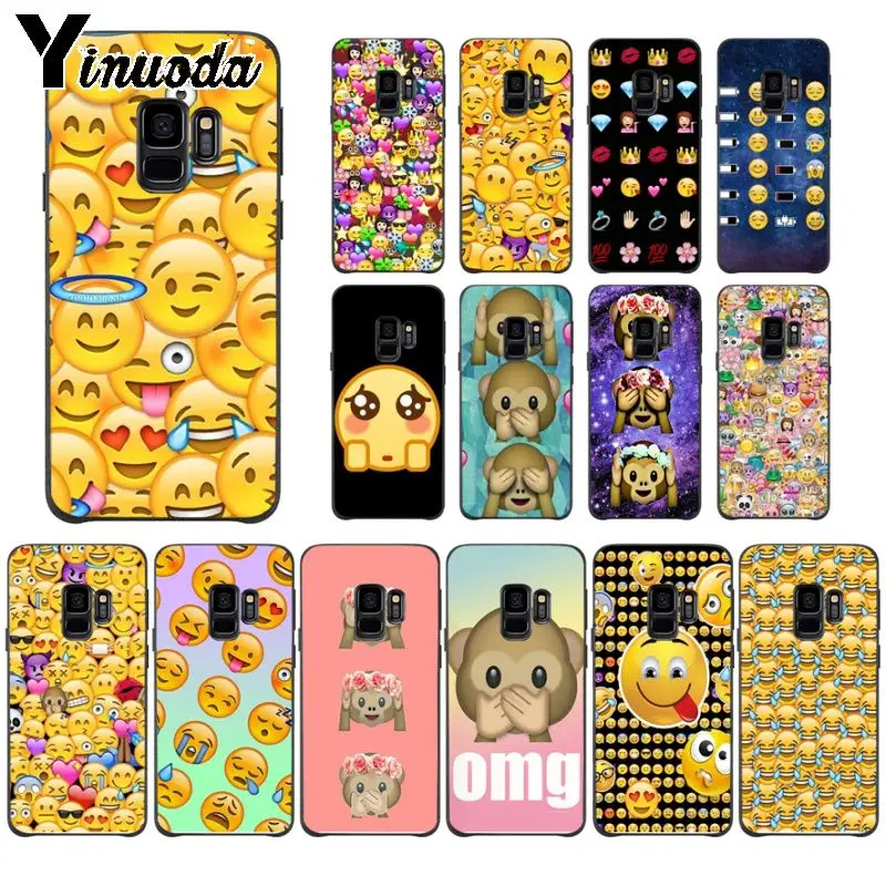 

Yinuoda smile Coque Funny monkey Emoji smiley Soft Phone Case Cover For Samsung Galaxy s9 s8 plus note 8 note9 s7 Mobile Cases
