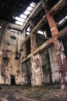 

HUAYI art Fabric photo studio background old building computer printed backdrop D-6243