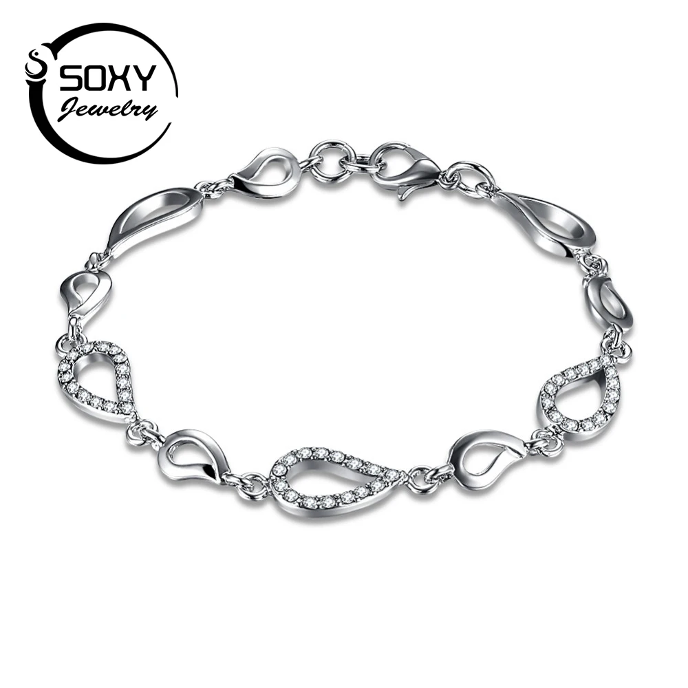 SOXY Women's New Luxury Elegant Water Drop Shaped Bracelets For Ladies