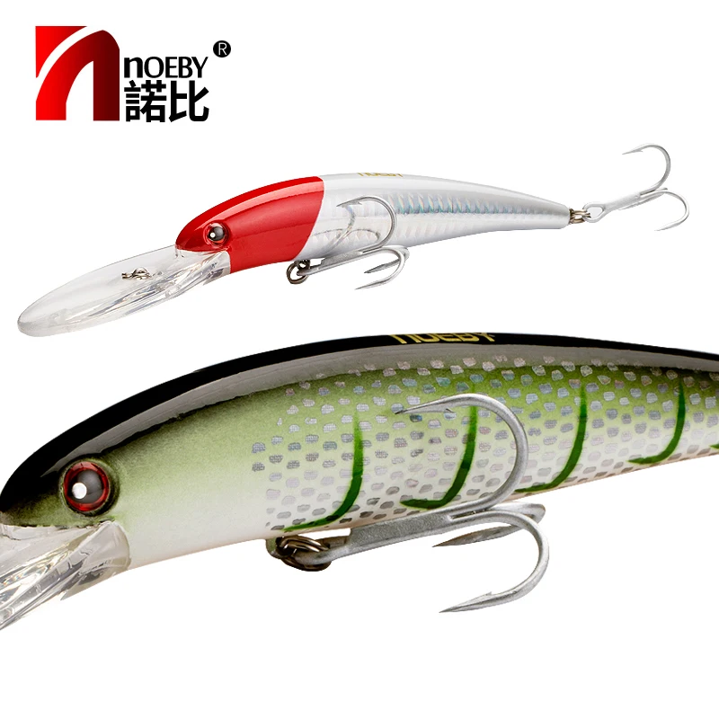 NOEBY 115 мм 19 г Приманка Minnow ABS пластик плавающая 1 8-3 6 м VMC тройные Крючки Isca